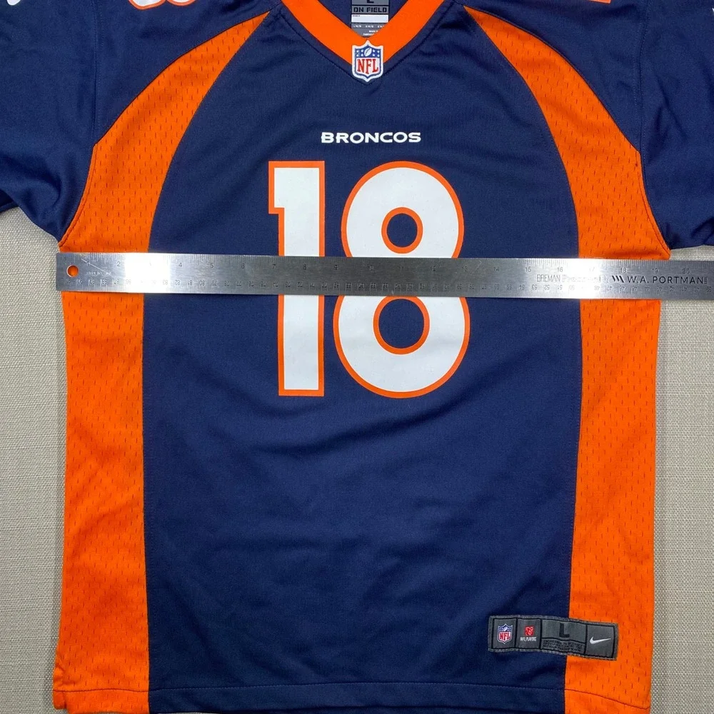 Nike NFL Denver Broncos Peyton Manning 18 Jersey Youth Large 14-16 On Field